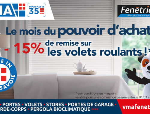 Le mois du pouvoir d’achat : -15% de remise sur les volets roulants